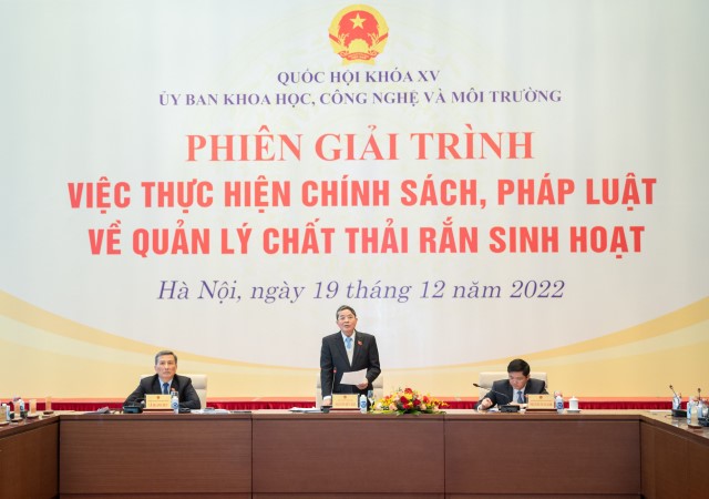 PHÓ CHỦ TỊCH QUỐC HỘI NGUYỄN ĐỨC HẢI: CẦN CÓ THÊM BÁO CÁO VỀ  Ý KIẾN CỦA CỬ TRI, DƯ LUẬN XÃ HỘI TRONG VIỆC XỬ LÝ CHẤT THẢI RẮN SINH HOẠT